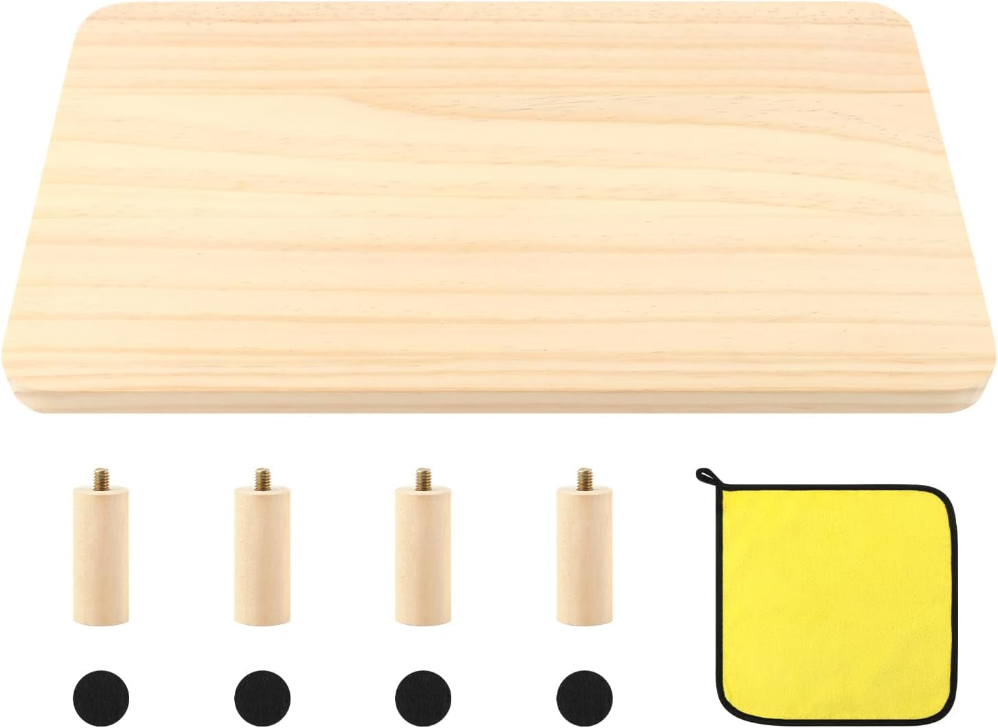 Wooden Elevated Cat Food Stand for Pet Automatic Feeder and Water Dispenser, Raised Pet Feeding Table Can Raises Feeder Bowl by 2.36 Inch, Relieves Spine and Joints on Pets(Wood Color)