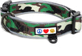 Camo Green/Black Padded Dog Collar, Large