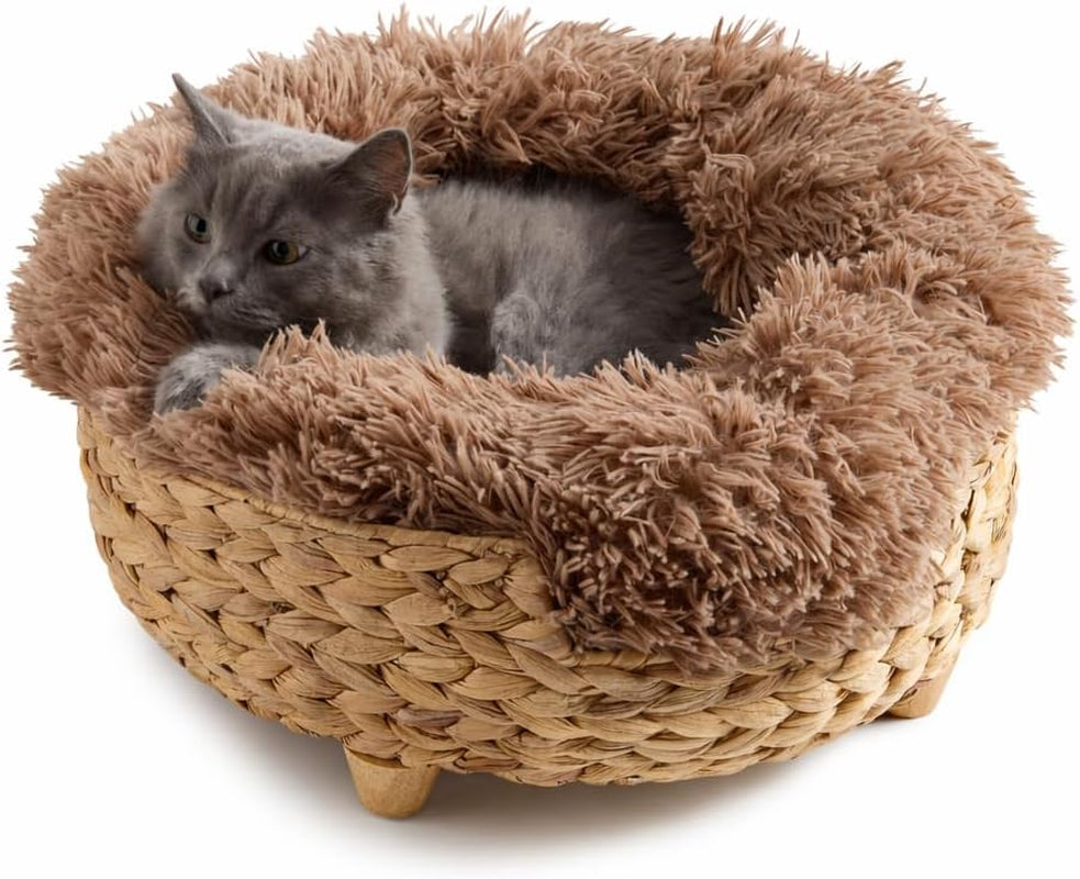 Cat Luxury Cat Bed for Indoor Cats, Plush Furniture for Comfort and Relaxation, Soft Covered Nest for Cats, Washable Warm Design with Modern Zen Style