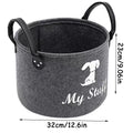 Felt Pet Toy Box Pet Toy Storage Basket Dog Toy Box Special Storage Basket for Organizing Pet Supplies Blanket Pet Storage Box