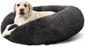 Washable Dog round Bed - Large Donut Dog Bed, Comfy Calming Cuddler