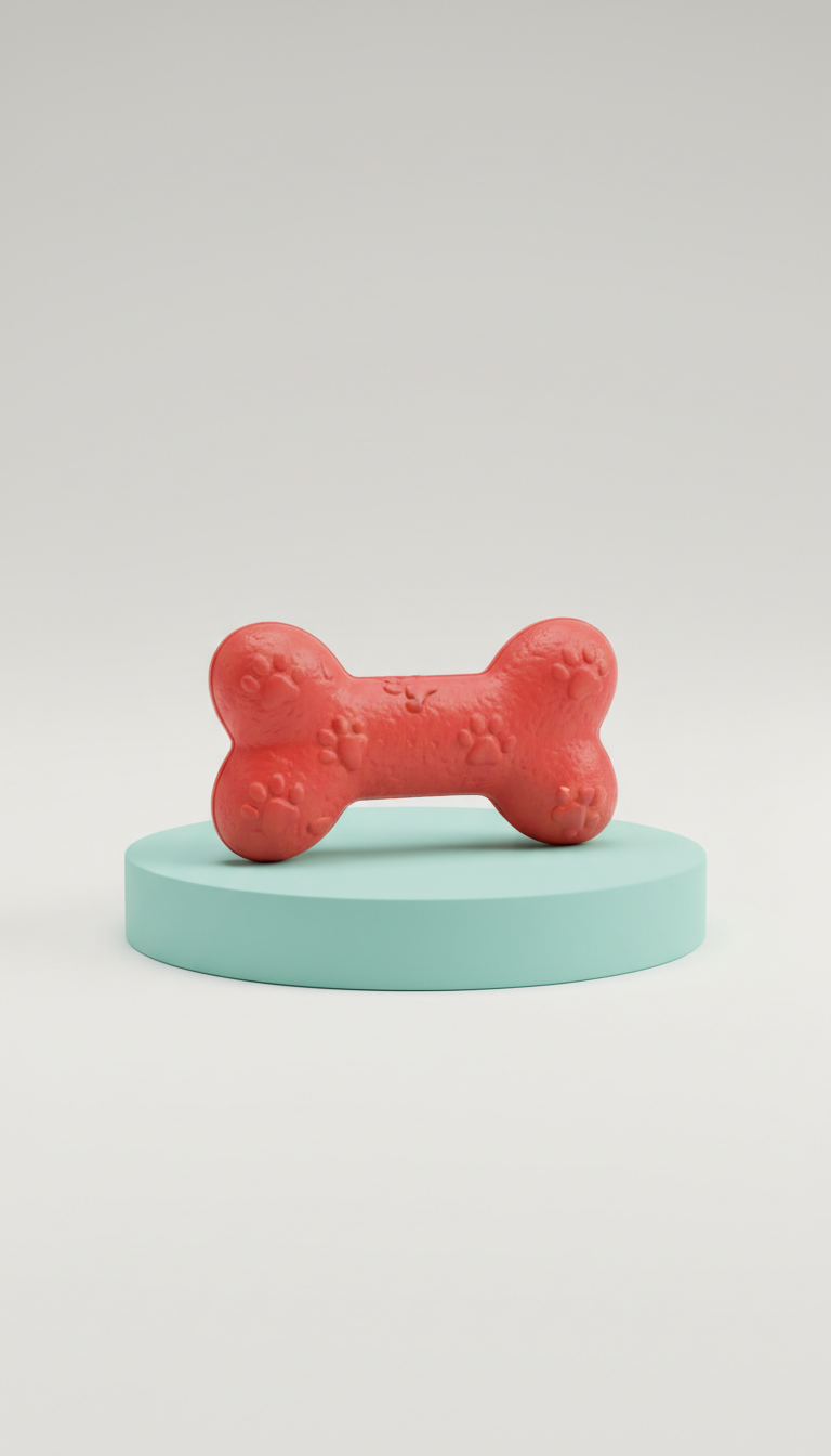 Squeaky Bone Dog Toy with Plush Shell